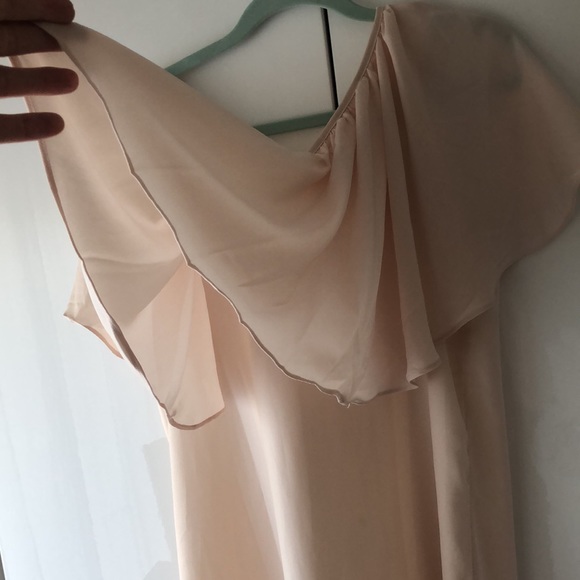 NWOT. Second Self Pale cream Flounce dress. - Picture 6 of 6